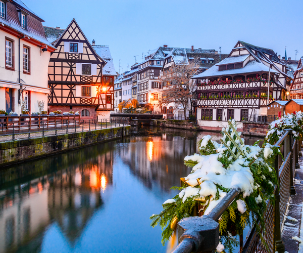 Strasbourg,,France.,Christmas,Market,In,Petite,France,Old,District,Of